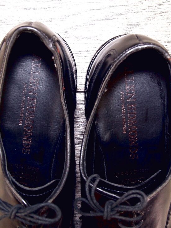 Allen Edmonds BOND STREET Cap Toe Oxford 9 D Black * add $15 new Trees - Picture 5 of 13